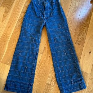 Vintage Rare Maverick Jeans with Stitchwork Pattern